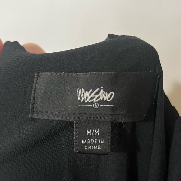 Mossimo Vintage Y2K Black Pleated Mini Dress Size Medium Grunge Whimsigoth - Picture 6 of 6